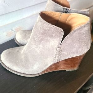 Lucky Brand Leather Wedge Boot